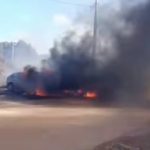Vídeo: incêndio consome dez carros durante procissão na Paraíba